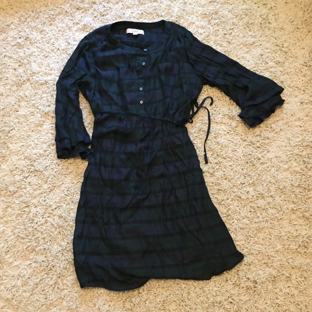 :loft: plaid maternity dress